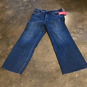 New MoCo Boutique Follow The Trend Wide Leg Tummy Control Unhem Jeans 15/32